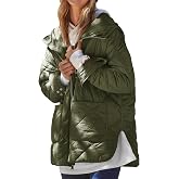 Dyexces Womens Quilted Puffer Jacket Hooded Winter Coat Lightweight Jacket | Long Sleeve, Zip Up, Lightweight, With Pockets, Packable Jacket, Down Jacket