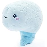 nerdbugs Brain Plush – Cute Psychology & Neuroscience Gift, Mental Health Support Toy, Neurologist Gift, Surgery Recovery Present for Med Students, Kids, Adults & Therapists