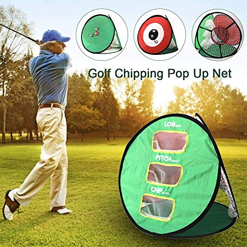 Pop Up Golf Chipping Net 4 In 1 with Turf Hitting Mat for Men Golf