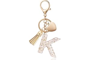 ANHBKAR Initial Letter Keychain, Butterfly Keychain Cute Resin, Initial Keychain Backpack Charms, Key chain for Women, Girls