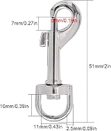 DXiongW 10x Swivel Eye Bolt Snap Hook 2 Inch Zinc Alloy Dog Lead Clasp view 2