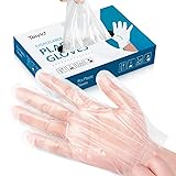 Teivio Disposable Gloves, 1000 Pcs Plastic Gloves