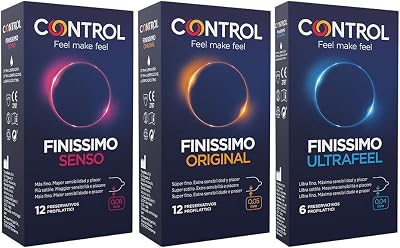 Pack Sensibilidad Finissimo Senso, Original y Ultrafeel - 3 Cajas de Preservativos - 30 Unidades