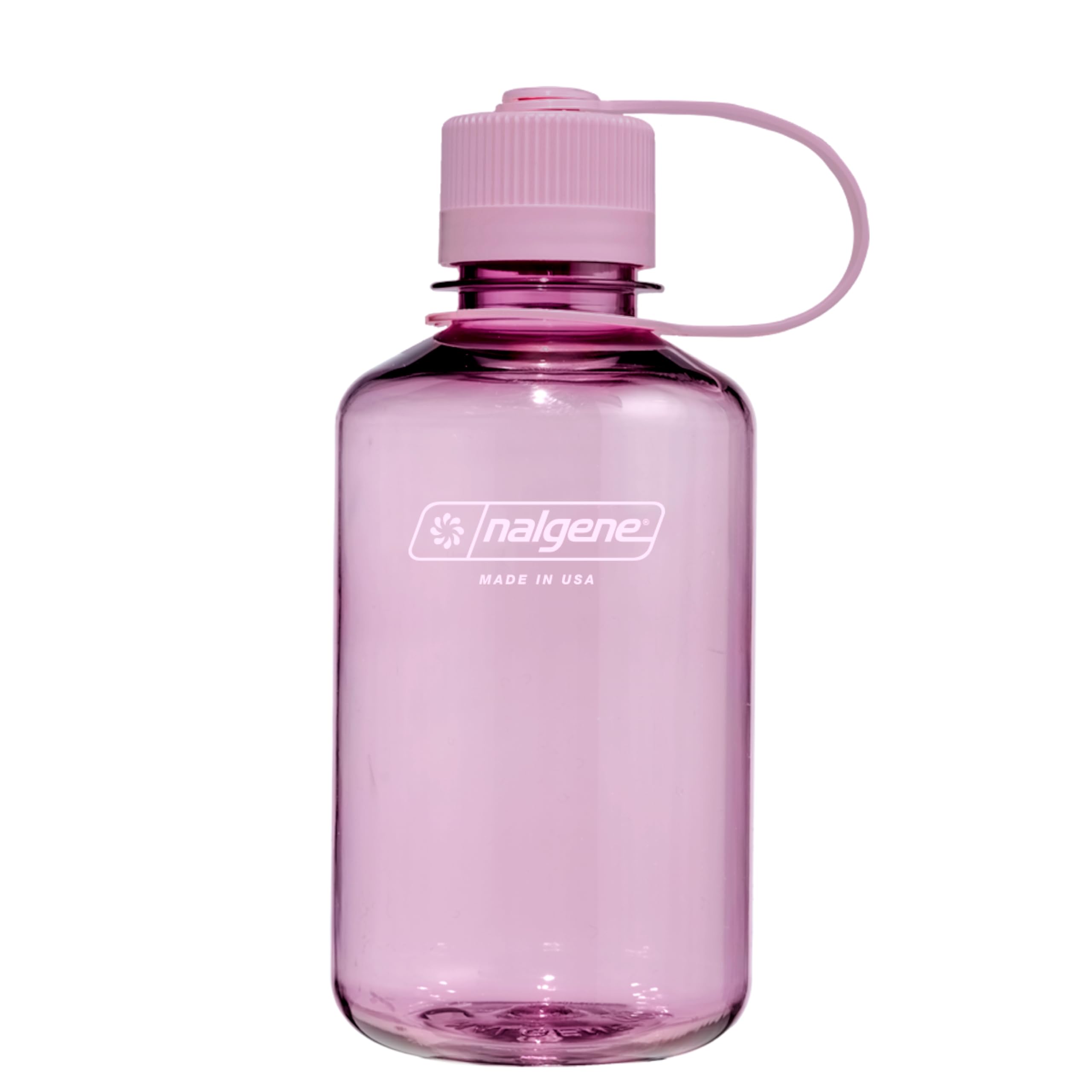 Photo 1 of Nalgene Sustain Tritan BPA-Free Water Bottle Made with Material Derived from 50% Plastic Waste (Using ISCC Certified Mass Balance), 16 OZ, Narrow Mouth, Cherry Blossom