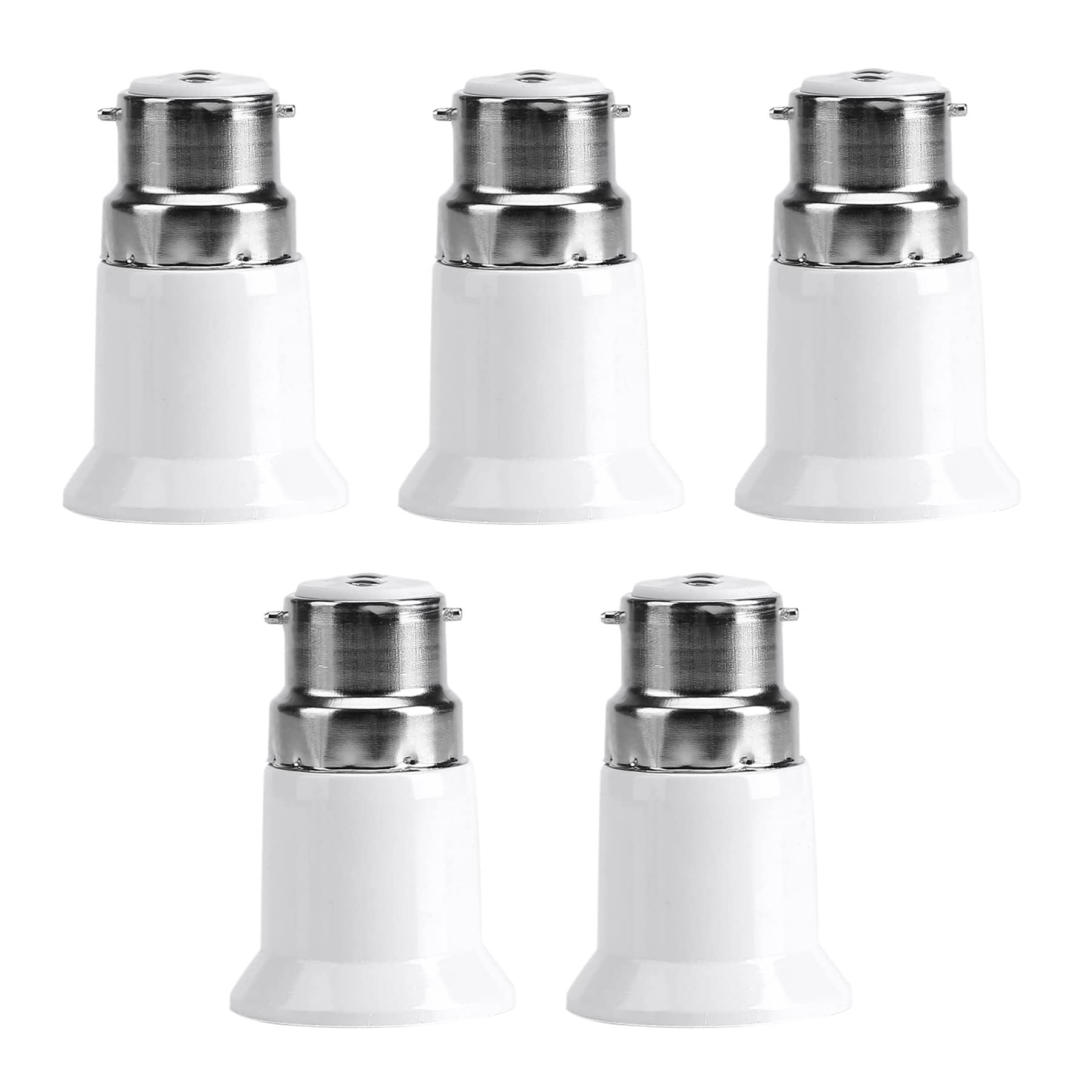 Hsthe Sea 5X B22 to E27 Socket Converter, Adapter Converter, Lamp Base, Lamp Socket Adapter, Lamp Adaptor for LED Lamps and Bulbs and CFL Lamps