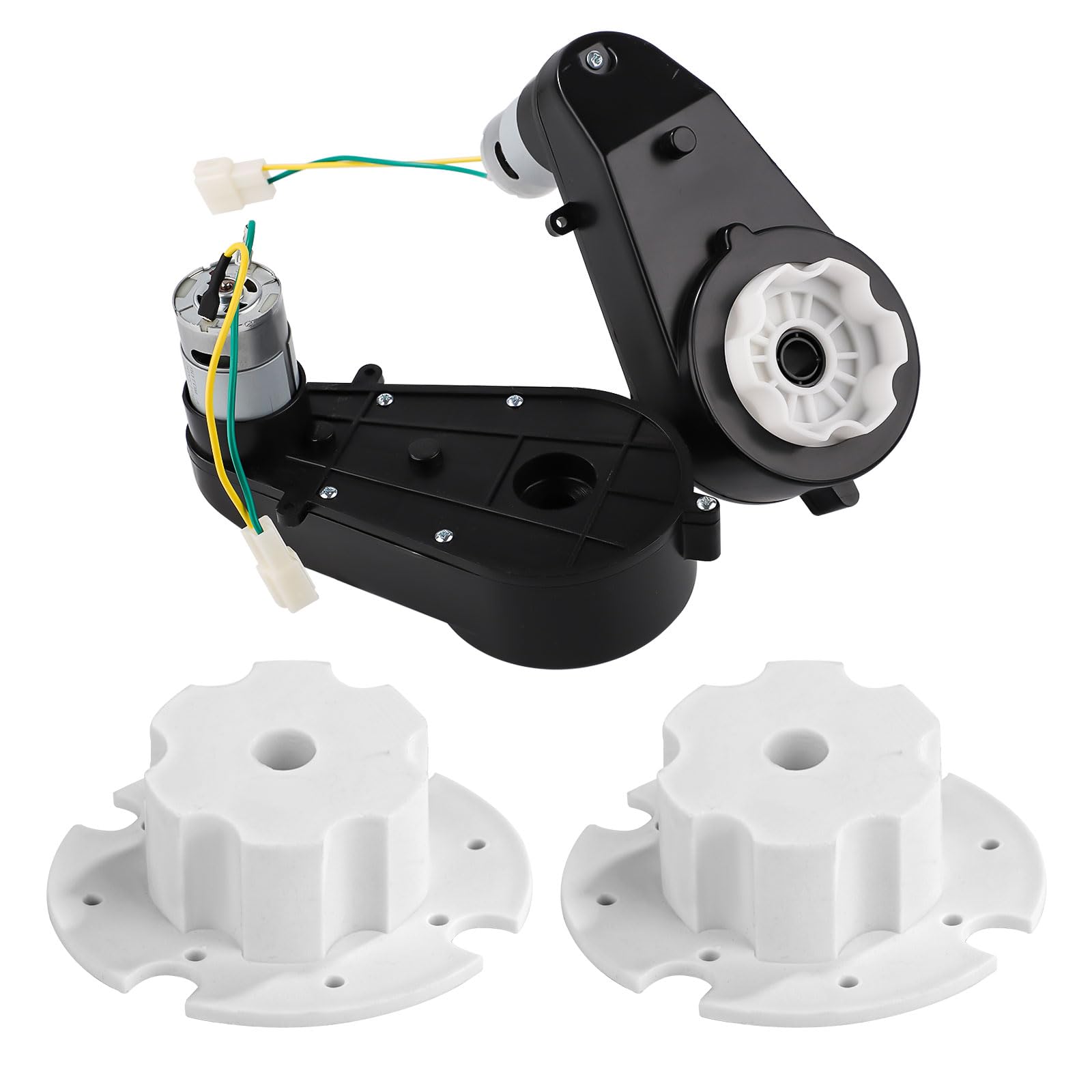 2pcs Kids Ride on Car Gearbox, 24V 35000RPM Upgrade Kit for Power Wheels RS550 High Speed Driving Engine Electric Gearbox Replacement Parts for Toys Car