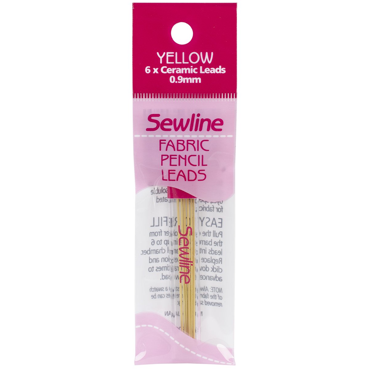 Sewline Mechanical Fabric Pencil Lead Refill, Yellow