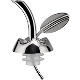 Alessi "Fior d'olio" Pourer For Olive Oil Bottle in 18/10 Stainless Steel Mirror Polished And Thermoplastic Resin, Silver