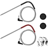 2-Pack Temp Meat Probe Replacement for Pit Boss Pellet Grills and Smokers, 3.5mm Plug Thermometer Probe Accessories with 2 Pa