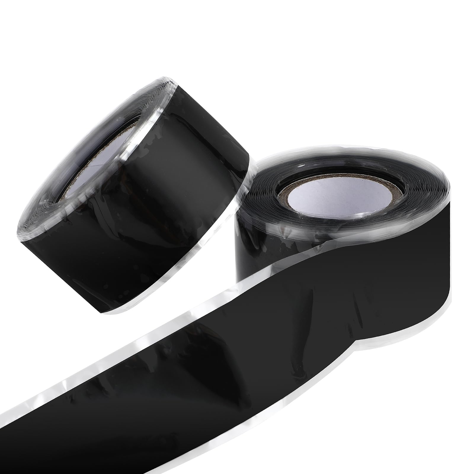 Grevosea 2 Rolls Grip Tape for Handles, Rubber Tape Self Fusing Handlebar Tape Silicone Wrap for Pull Up Bars Barbells Dumbbells Sports and Gym Equipment and Tools Plumbers Tape 1 Inch X 10 Ft