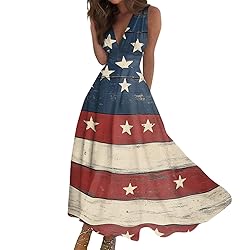 CHRATLHI American Flag Dress for Women Summer