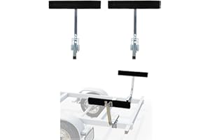 ECOTRIC Boat Trailer Guide 2 Foot Bunk Board Guide-On Rails Galvanized Steel with Marine Grade Carpet Kit 2pcs Adjustable