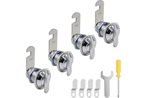 ESUDNT RV Compartment Latch - 1 inch Thumb Operated Offset Cam Lock, Keyless Cabinet Lock for Camper, Trailer, Motorcycles, M