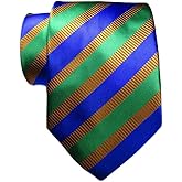 TANGQING New Classic Striped JACQUARD WOVEN Silk Men's Tie Necktie