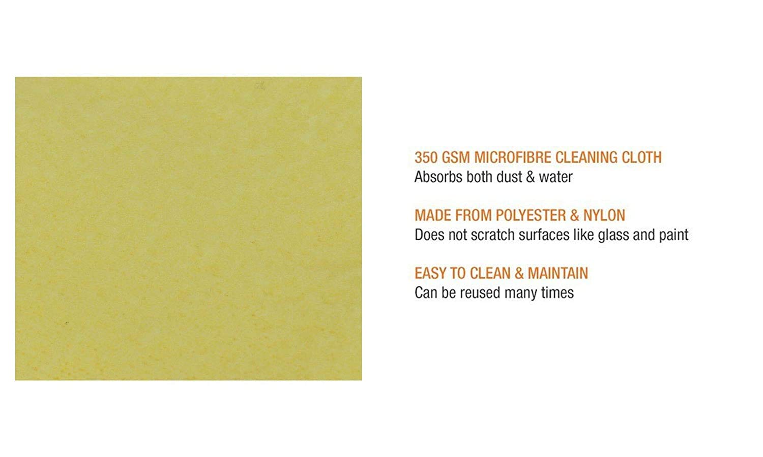 Gala Microfiber Dust Cloth (Yellow, Set of 1) 3