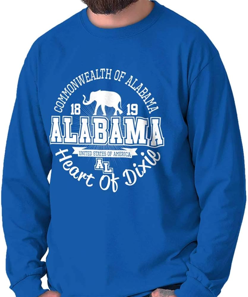 Alabama State Printed Adult T Shirt 7431 Jznovelty