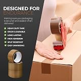 Stick Well Brown Parcel Tape 3 Rolls 48mm x 66m Low Noise 50µm Strong view 2