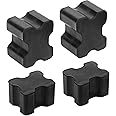 Jewkot 4 PCS Car Coil Spring Spacers, Rubber Front Coil Spring Booster Kit, 1" to 1.5" Coil Spring Lift Spacers Car Accessories, Universal for Most Cars SUVs (Black)