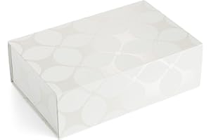 Sorarto Luxury Gift Box with Magnetic Lid | White Linen Decorative Gift Boxes for Presents, Wedding Gifts, and Keepsakes. 11.5" x 7.5" x 3.5"