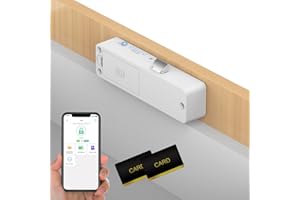 Eseesmart Smart Cabinet Lock, Hidden Magnetic Bluetooth RFID Keyless Drawer Lock, Baby Proofing Child Safety Cabinet Locks for Liquor File Cabinet Cupboard Desk Dresser Adults[Newest Version]