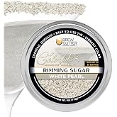 Brew Glitter White Rimming Sugar, Cocktail Garnish, 4oz