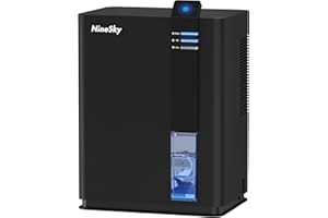 NineSky Dehumidifier for home, 98 OZ Dehumidifier for Room, Dehumidifiers for Bathroom, Bedroom, Basement (800 sq. ft.) with Auto Shut Off, 5 Colors LED Light(H2 Black)