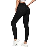 IUGA Stretchy Jeans for Women High Waist Jeggings Tummy Control Skinny Jeans Pull on Leggings with Pockets Trendy Casual