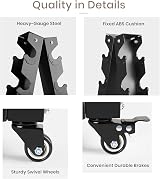 LIONSCOOL Dumbbell Rack Stand 5-Tier A-Frame Heavy Duty 136KG Load view 6
