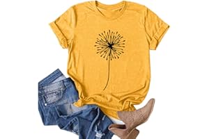 Aniywn Womens Short Sleeve Tops,Womens Loose T-Shirts Casual Printing Short Sleeves O-Neck Blouse Tops