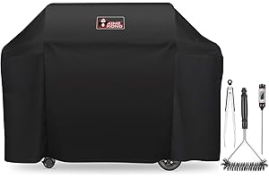 Kingkong 7131 Grill Cover for Weber Genesis II 4 Burner Grill including Brush, Tongs and Thermometer