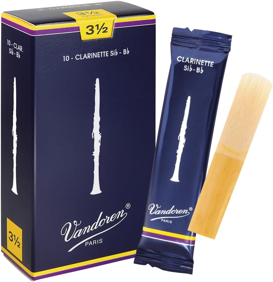Vandoren CR1035 Traditional Bb Clarinet Reeds Strength 3.5 Pack of 10