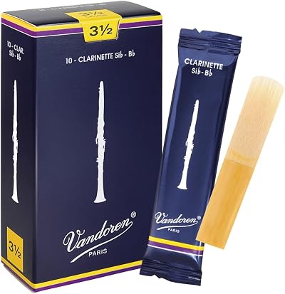 Vandoren CR1035 Traditional Bb Clarinet Reeds Strength 3.5 Pack of 10