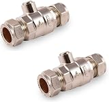LP Supplies 2x 15mm Isolating Valve CP Full Bore Compression WRAS Approved view 1