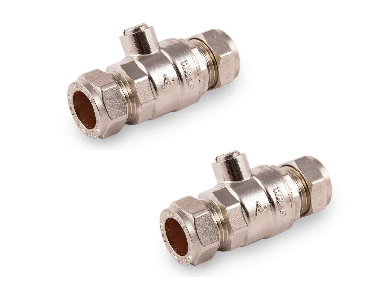 2 Number 15mm Isolating Valve CP Full Flow Bore Compression WRAS Approved Product