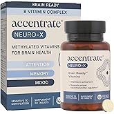 Accentrate Neuro X - Complete Vitamin B Complex | Active Multivitamin w/L-Methylfolate (5-MTHF), Adenosylcobalamin (B12), Pyridoxal-5'-Phosphate (P5P) | Brain Health | MTHFR Supplement | 30 Tablets