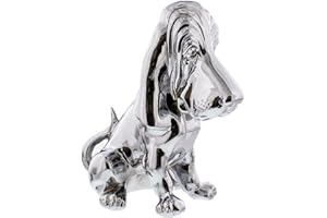 AniaStore Bassett Hound Dog Die-Cast Hood Ornament - Chrome 72003
