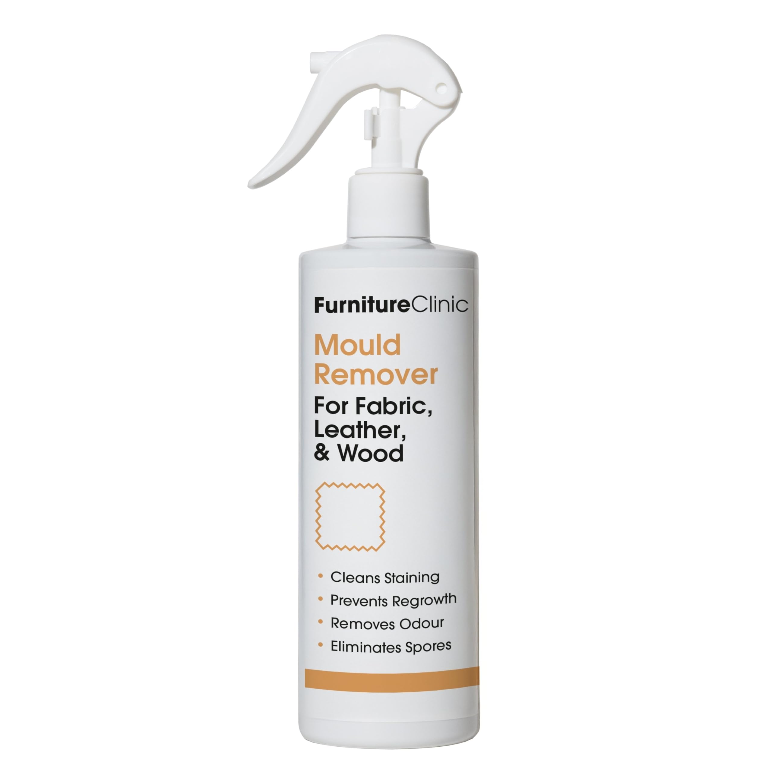 Furniture Clinic Mould Remover Spray - Kills Mould & Spores On Contact and Prevents Regrowth – Removes Stubborn Mould Stains On Leather, Fabric & Wood – Safe To Use – 500ml