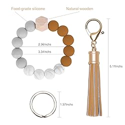 Weixiltc Keychain Wristlet for Women, Silicone Bead
