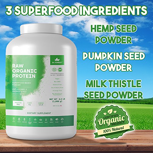 Dr. Forest Organic Hemp Protein Powder 2.2 lbs For Shakes and