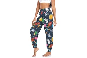 Aflyko Women Boho Trousers Comfy Sweatpants Yoga Urban Dance Workout Pants S-2XL