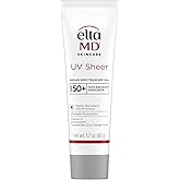 EltaMD UV Sheer Face Sunscreen, SPF 50+ No White Cast Sunscreen for Face and Body, Zinc Oxide Sunscreen Formula