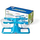 hand2mind Blue Nestable Bucket Balance, Clear Double Bucket Balance Scale for Liquids and Solids, Easy to Assemble Kids Scale