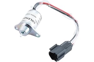 KD KISONIED M810324 Fuel Shut Off Solenoid 119233-77932 Yanmar 1503ES-12S5SUC12S Replace Woodward for John Deere 3038E 3036E 3032E 2025R 2032R 2027R 2036R Tractor Stop Solenoid 12VDC