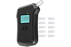 RAXSEG Breathalyzer, High-Accuracy Portable Breathalyzer with LCD Display, Upgraded Personal Alcohol Tester for Home Use, Includes 10 Mouthpieces