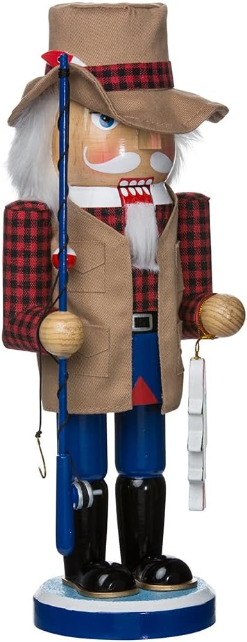 Nutcrackers - Kurt S. Adler Kurt Adler 15-Inch Wooden Fisherman Nutcracker, 12 inches