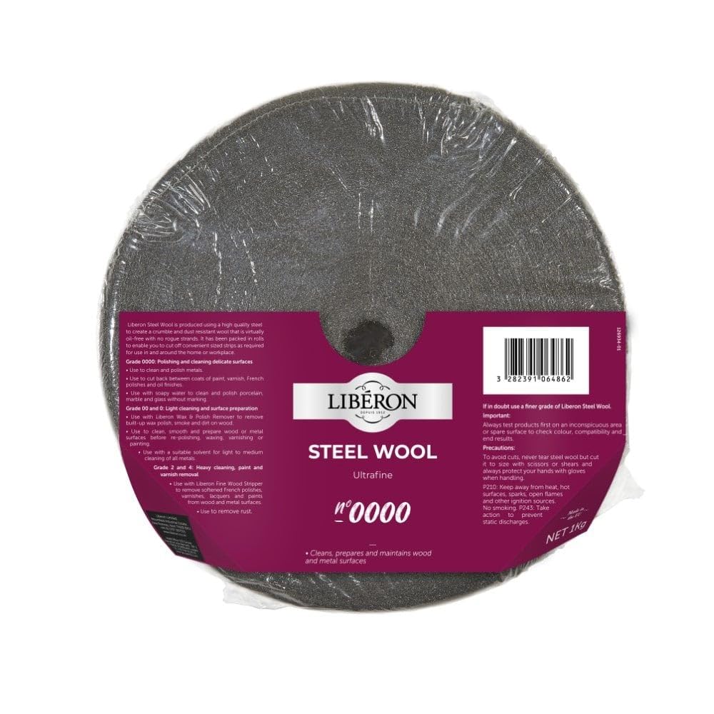Liberon 1Kg 0000 Ultra Fine Grade Steel Wire Wool