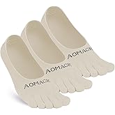 aomagic Toe Socks No Show for Women & Men Running Five Fingers Athletic Invisible Liner Socks, Moisture Wicking