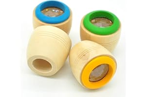 Beauy Girl 4pcs Magic Kaleidoscopes Bee Eye Effect Kaleidoscopes Wooden Kids Toy for Children Festival Gift