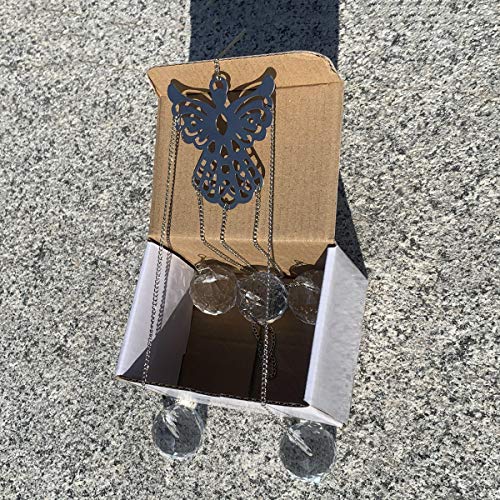 Simunliyg 3 Pcs Colorful Crystals Glass Sun Catcher Crystal Garden Suncatchers Prisms Hanging Ornament Pendants Chandelier for Window Décor, Home, Office, Cars, Wedding, Plants