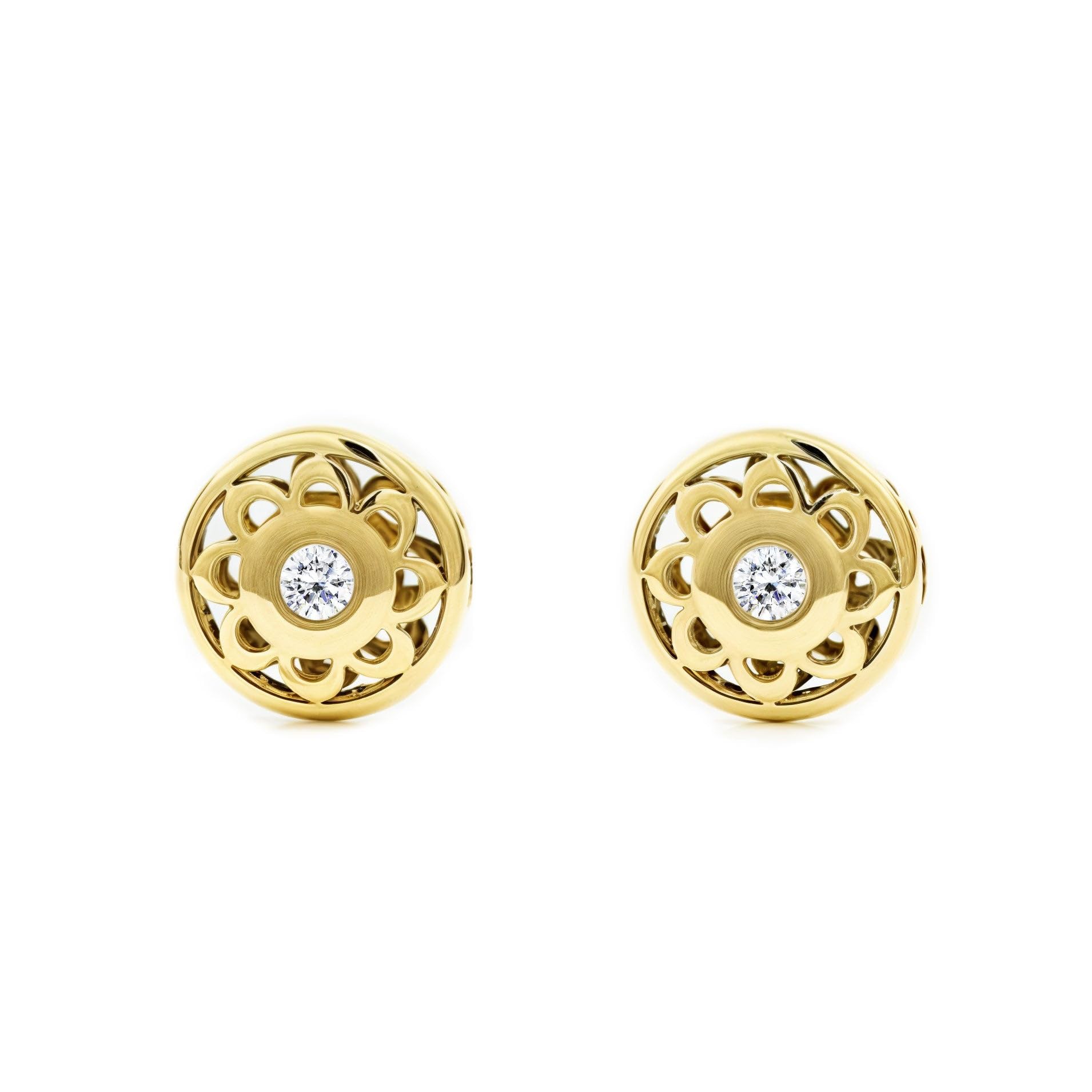 9ct Yellow Gold round Children's Earrings